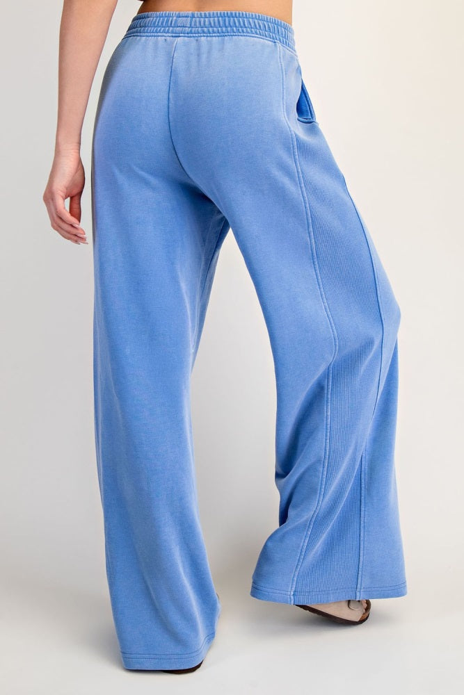 Aqua Mineral Wash Wide Leg Sweatpants