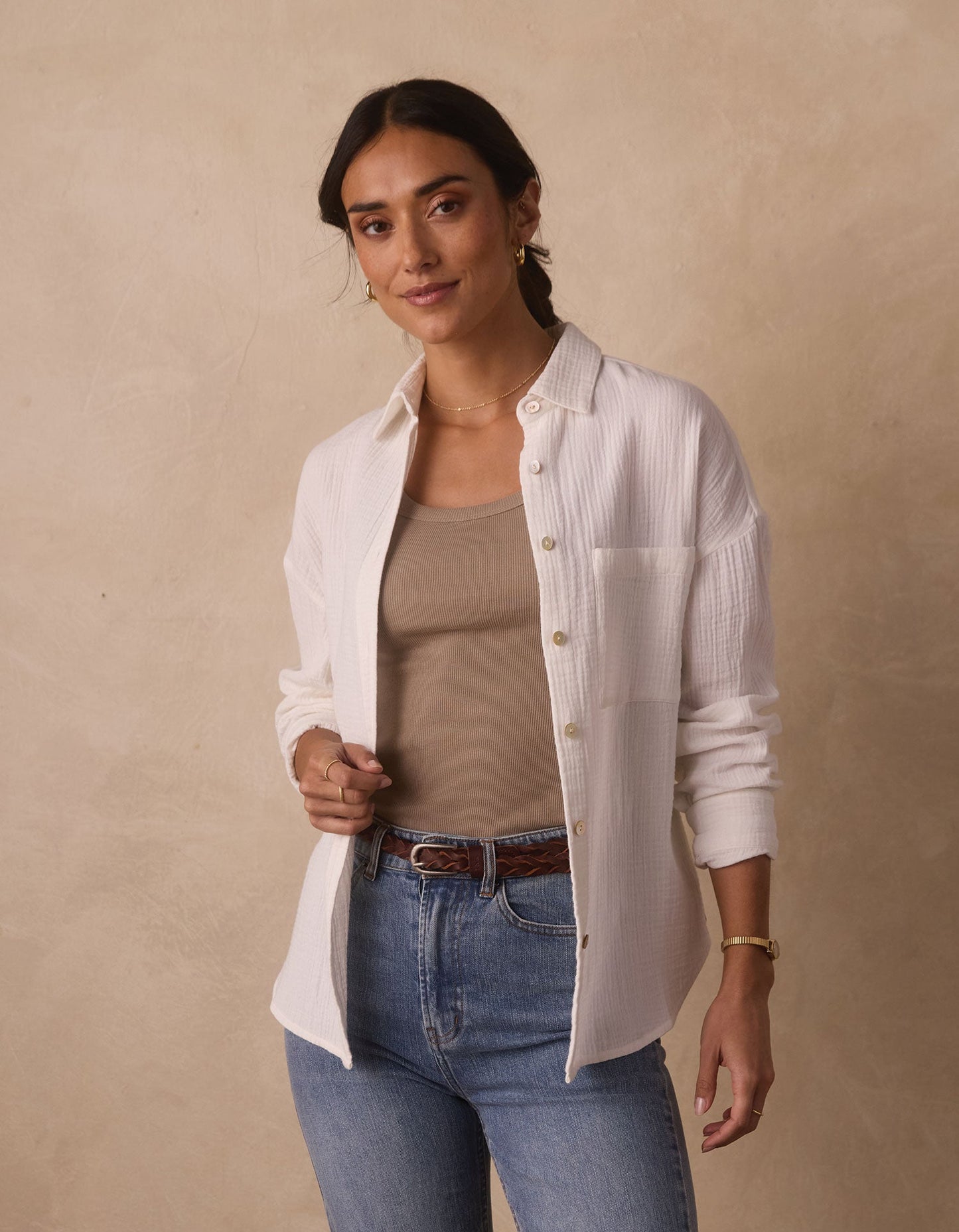 Kalo Weekender Overshirt in Ivory