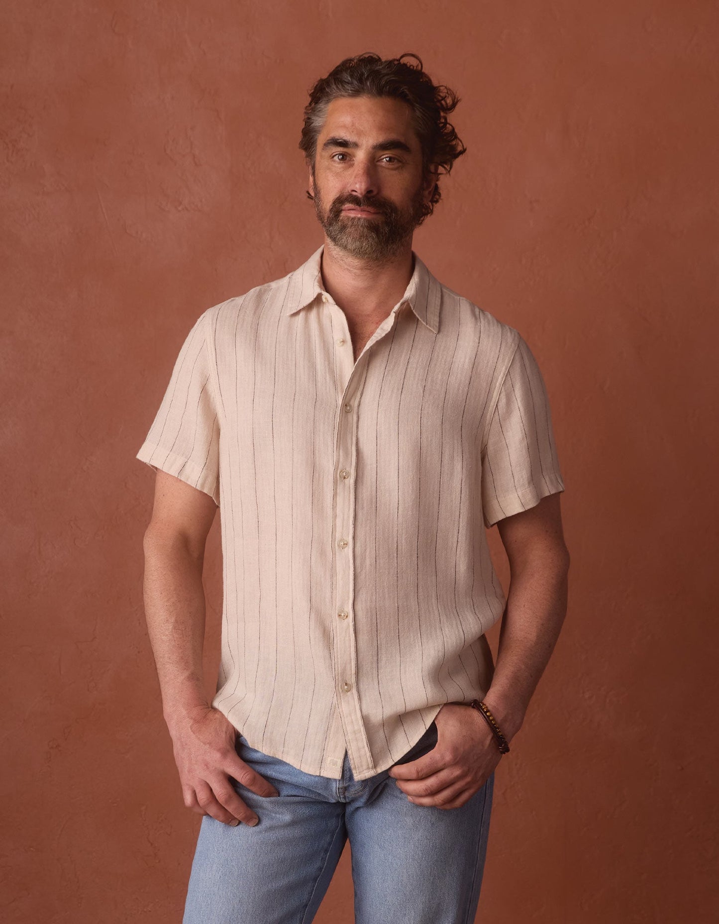 Freshwater Everyday Shirt in Barolo Stripe