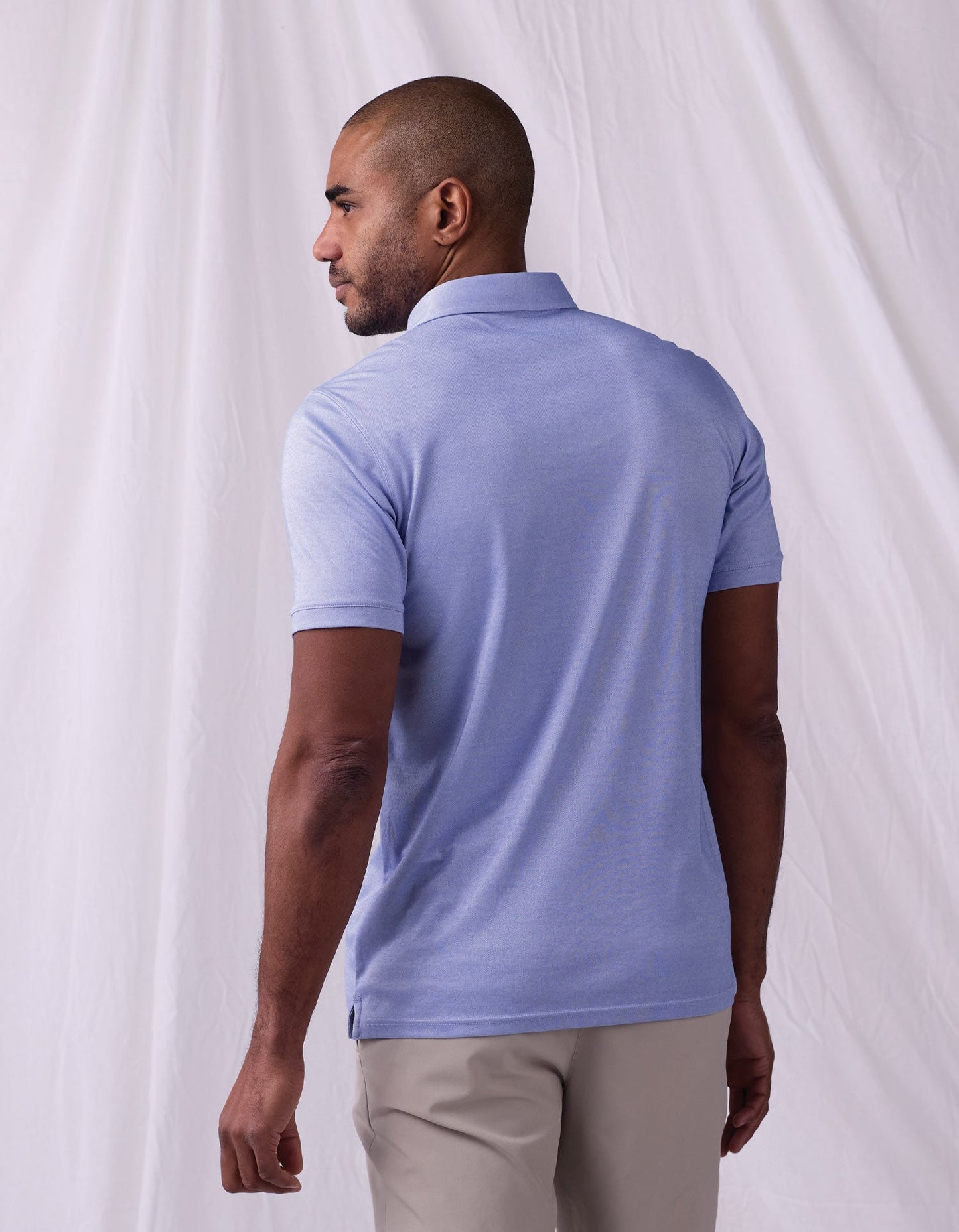 Performance Pique Polo in Glacier
