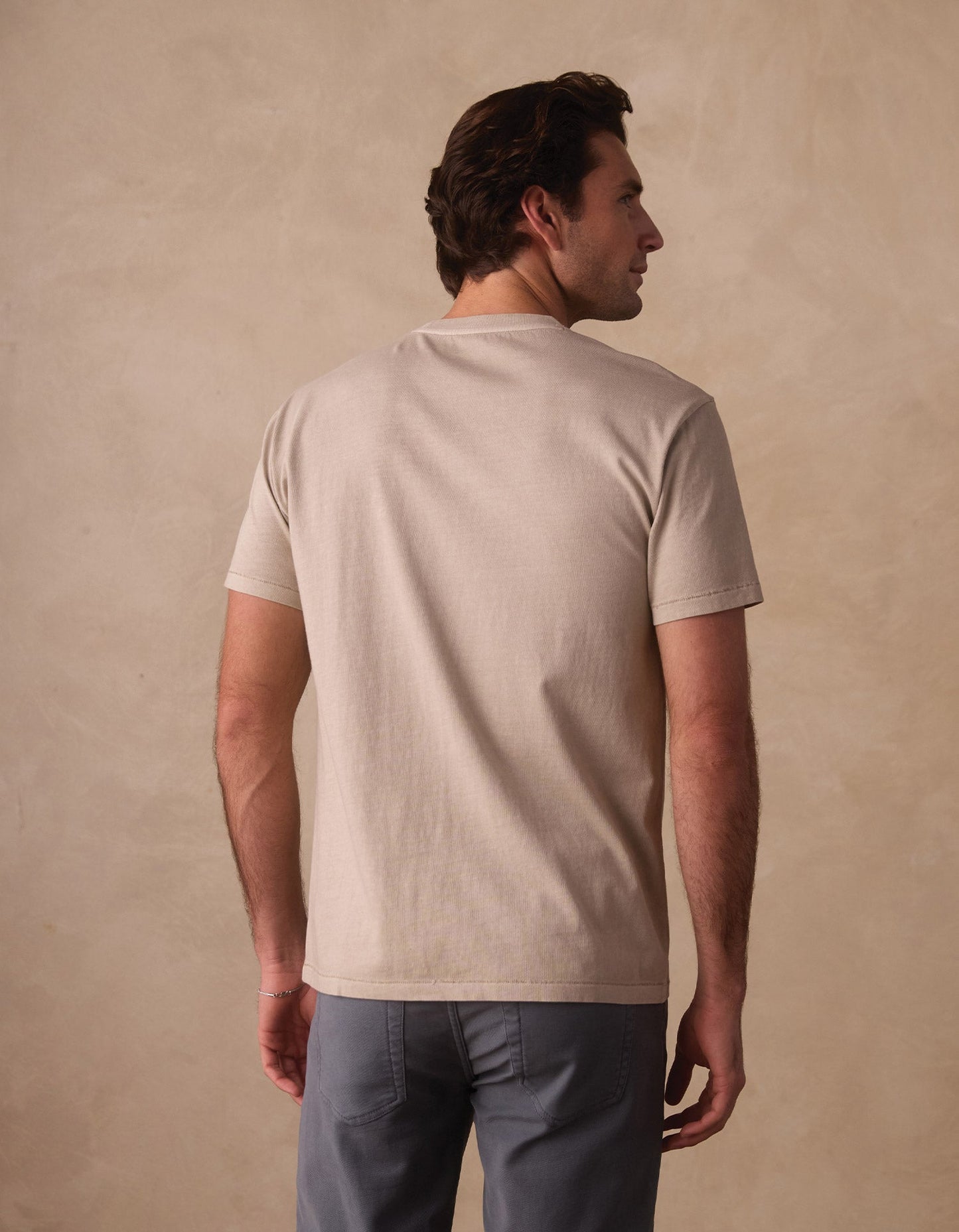 Normal Jersey Classic Tee in Pumice