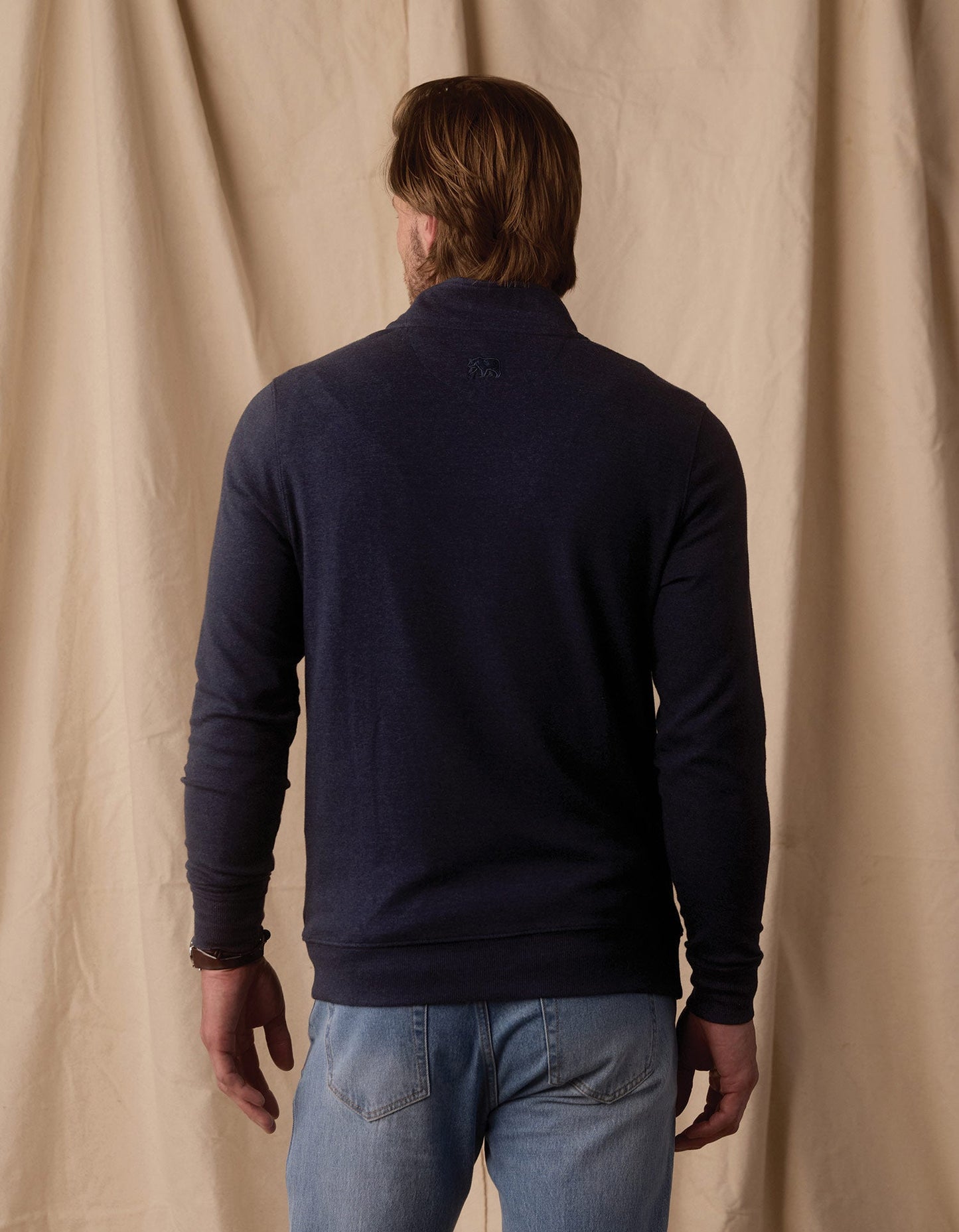 Puremeso Weekend Quarter Zip in Normal Navy