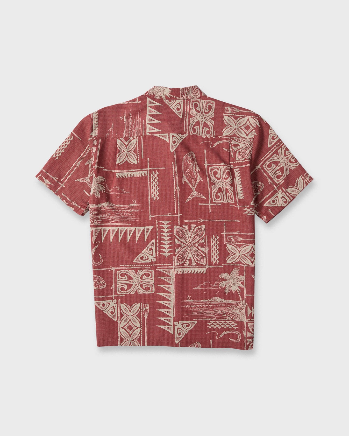 Waterman Ohana Bay Short Sleeve Woven Shirt - Marsala
