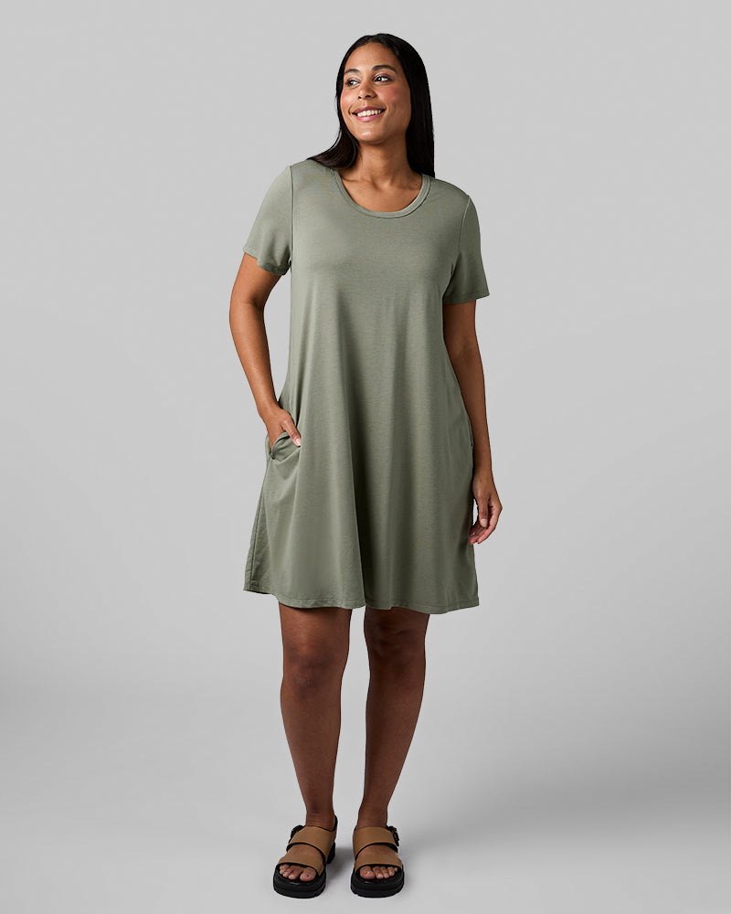 WOMEN'S SOFT KNIT POCKET DRESS