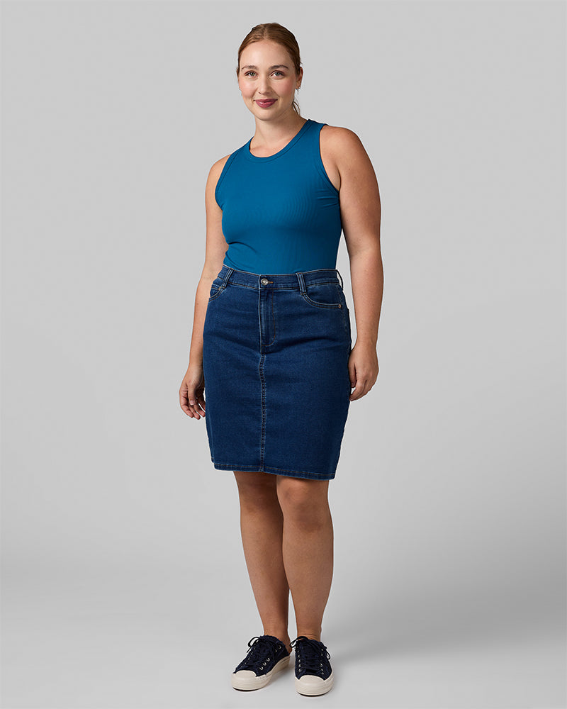 WOMEN'S STRETCH COMFORT JEAN SKIRT