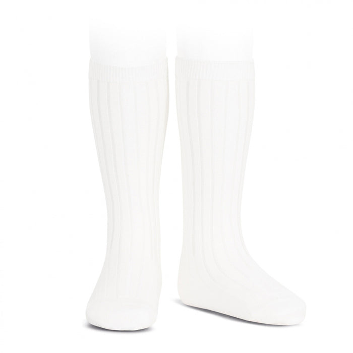 Condor Knee High Ribbed Sock (#200 White)
