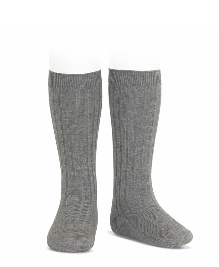 Condor Knee High Ribbed Sock (#230 Gris Claro)