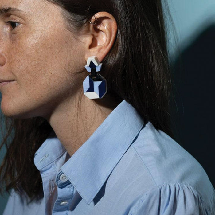 Ideal Mar Azul Dangle Earrings Blue