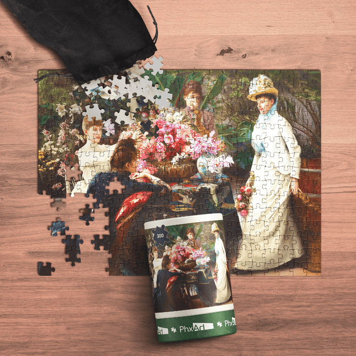 Julius Stewart "Spring Flowers" 300 Piece Puzzle