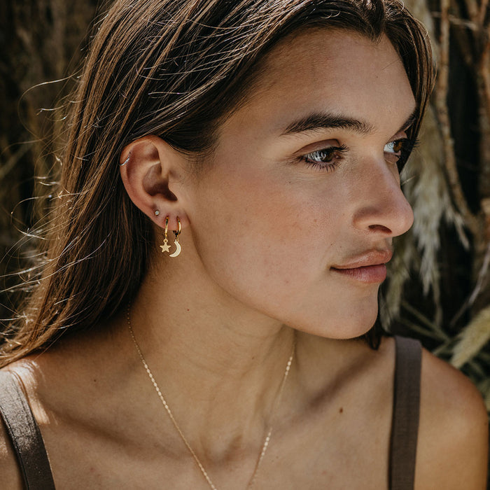 Night Sky Hoop Earrings