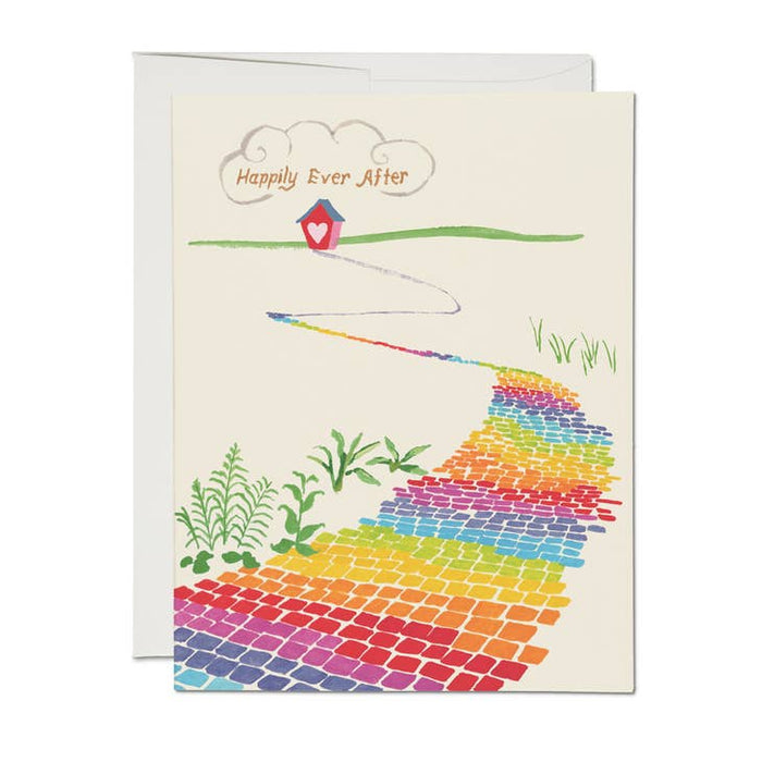 Rainbow Brick Road Love Greeting Card