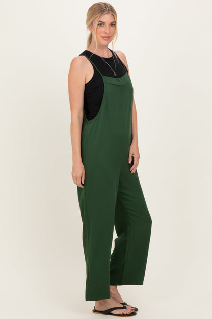 Army Green Wide Leg Jumpsuit