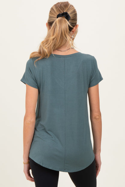Ash Jade Basic V-Neck Short Sleeve Maternity Top