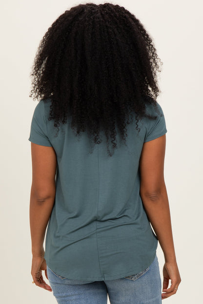 Ash Jade Basic V-Neck Short Sleeve Top