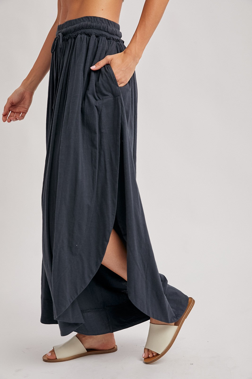 Ash Tulip Hem Super Wide Leg Pants