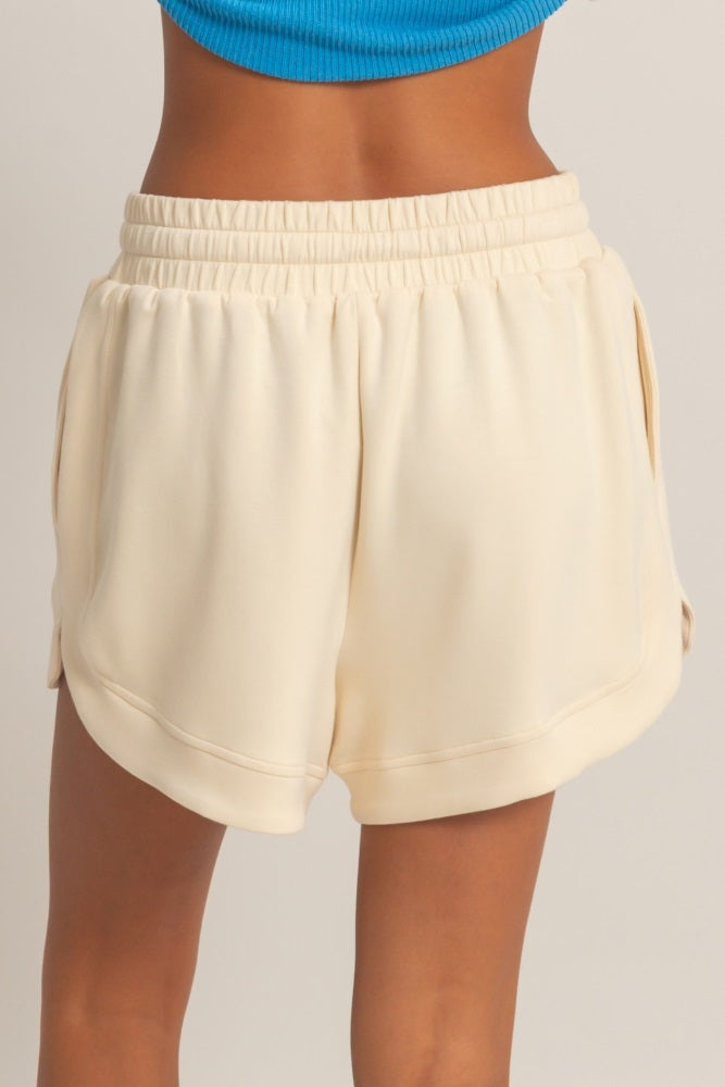 Alpaca Drawstring Relaxed Fit Shorts