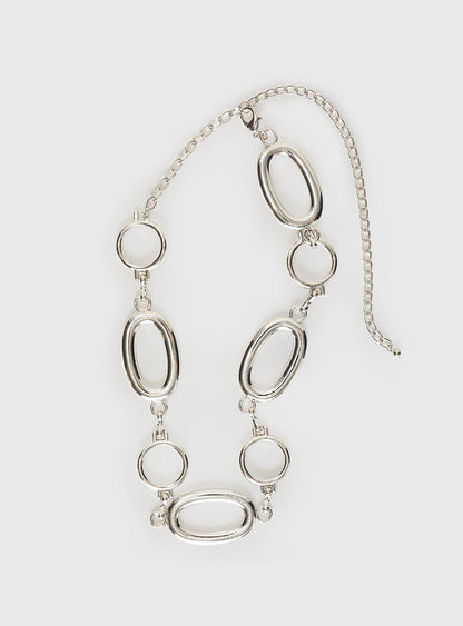 Halleck Silver Pendant Chain Belt Silver
