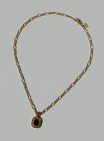 Setton Pendant Necklace Gold / Black