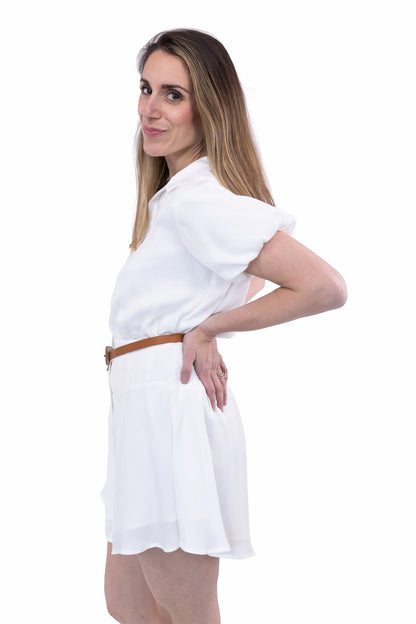 Women's Short Sleeve Button-Down Mini