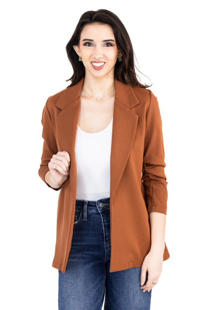Rise to the Challenge Women's 3/4 Length Ruched Sleeve Blazer