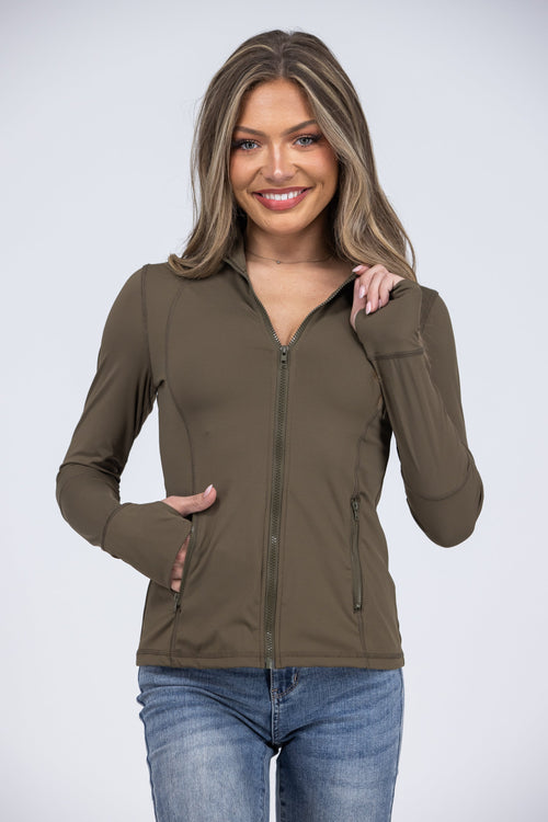 Nothing Is Stopping You Women's Mock Neck Zip Up Jacket