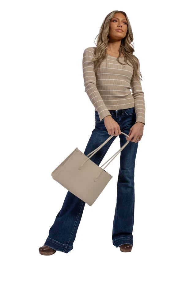 ALB Custom Molly Women's Stretchy Ribbed Long Sleeve Top