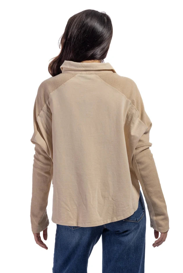Women's Collared Long Sleeve Top