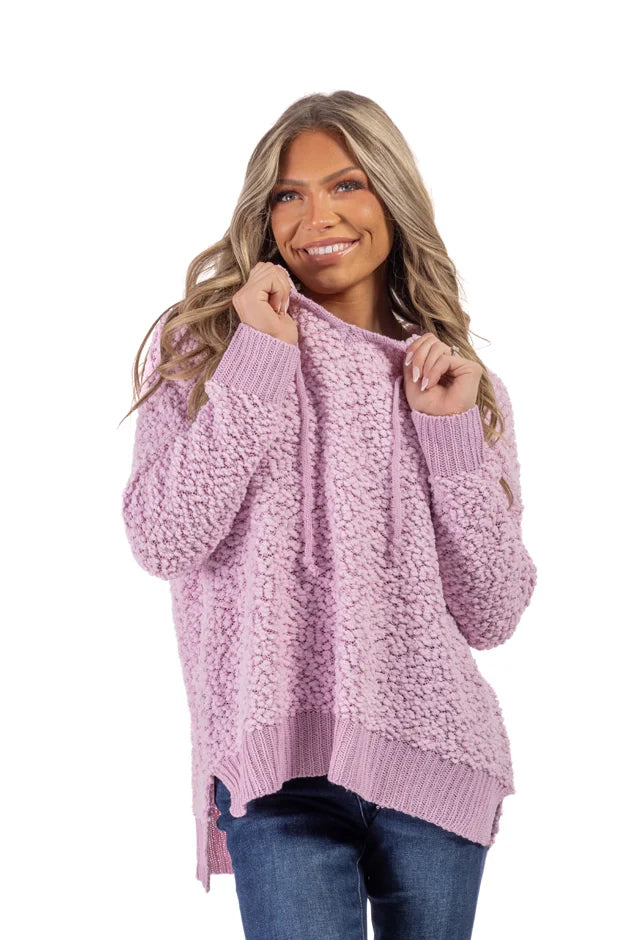 Women's V-Neck Hooded Sweater