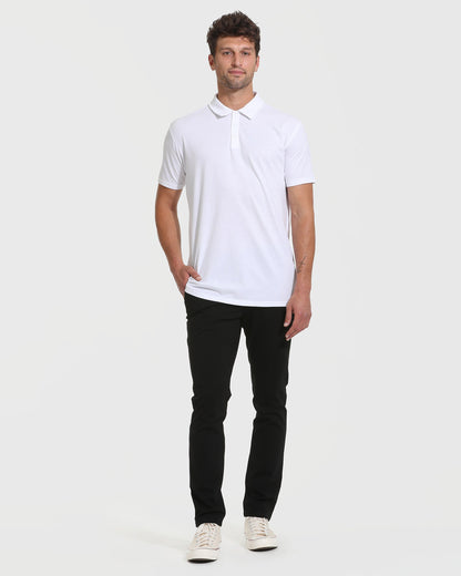 All White Tall Classic Polo 10-Pack