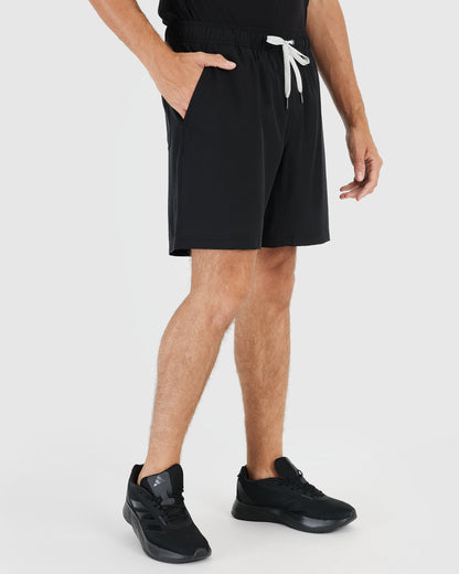 All Black Active Quick Dry Shorts with Liner 2-Pack