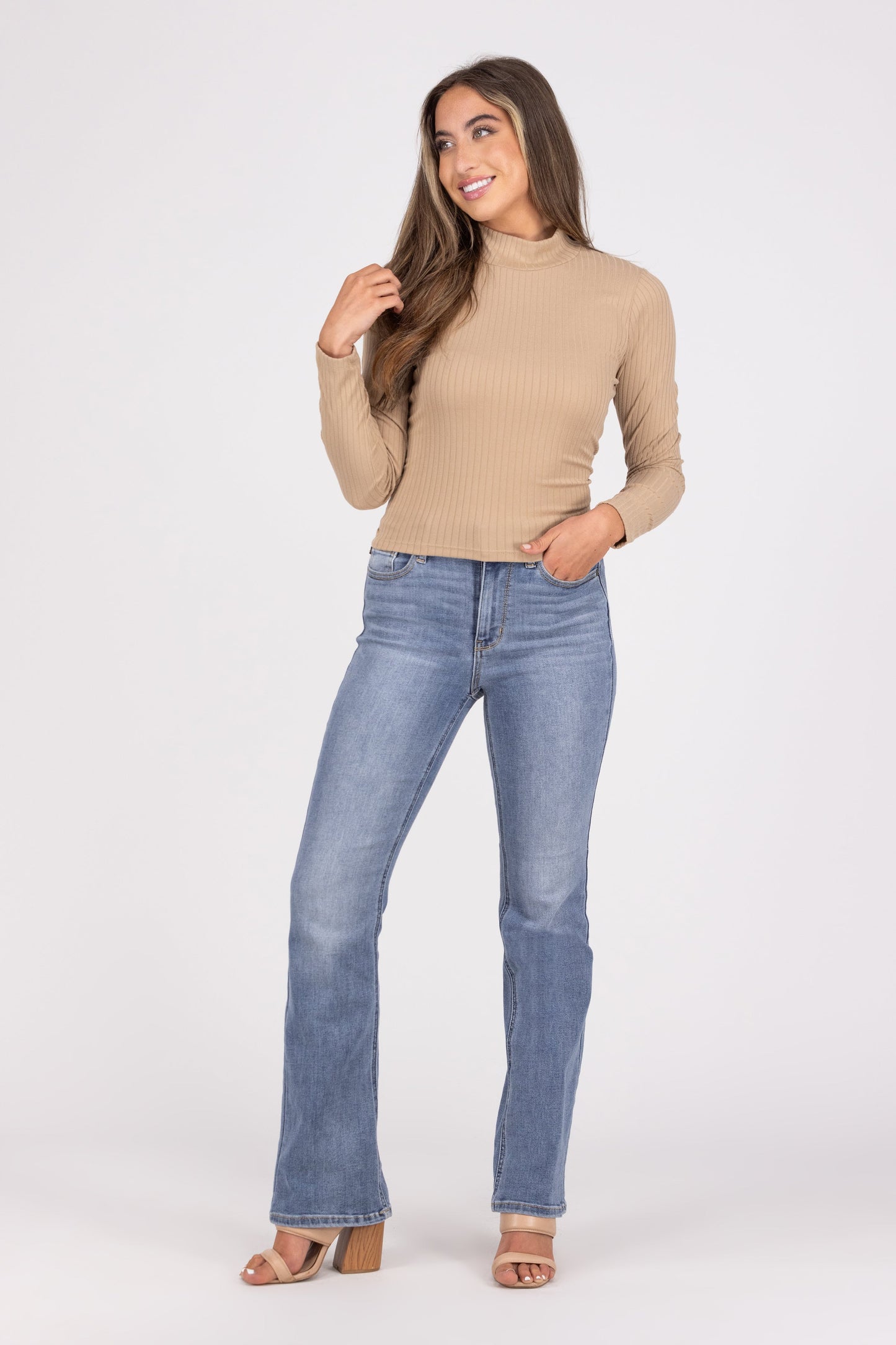 Dancing In The Streets Women's Mock Neck Long Sleeve Top