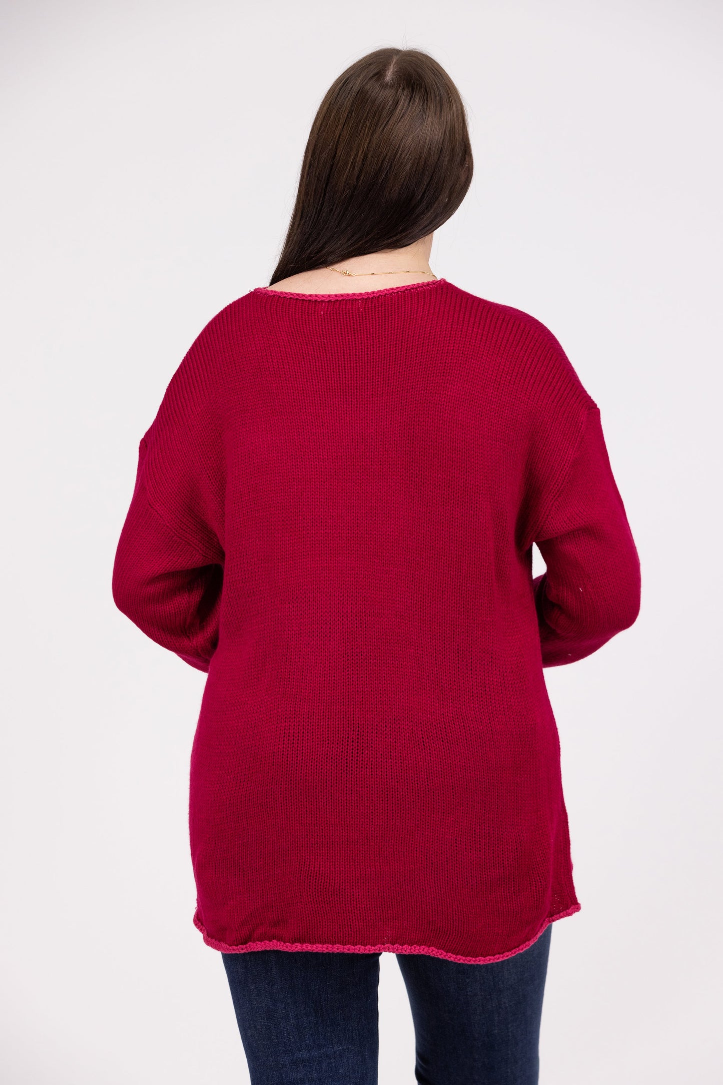 Let's Stay Together Women's Classic Knit Hi-Lo Sweater