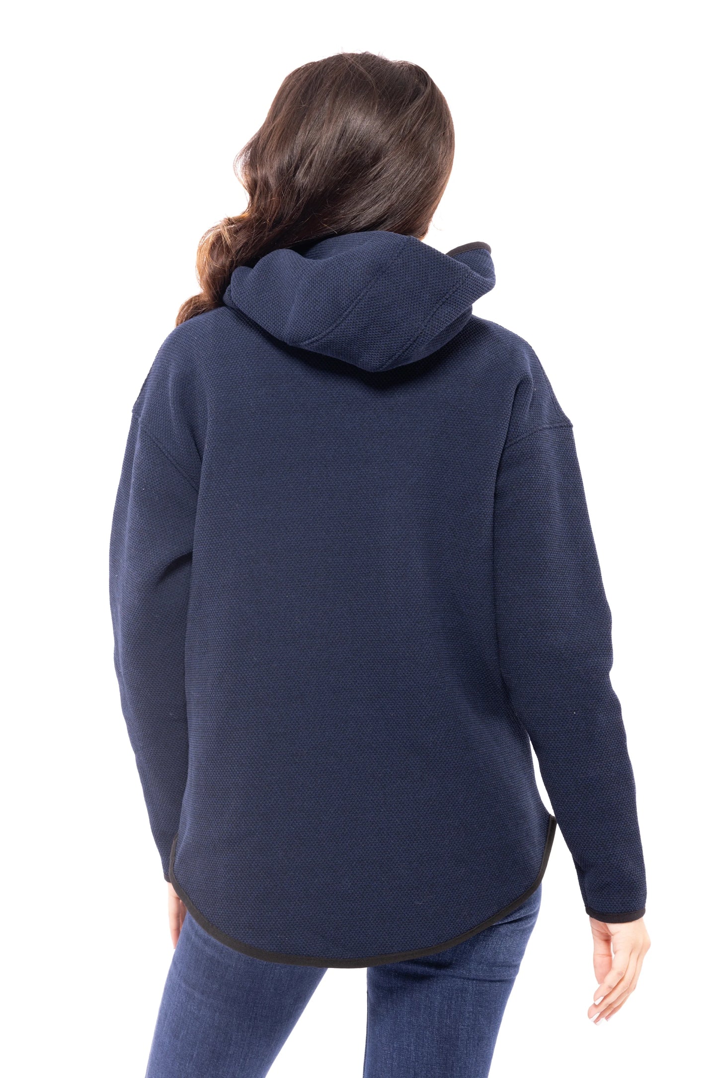 Walk With Me Women's Textured High-Neckline Hoodie