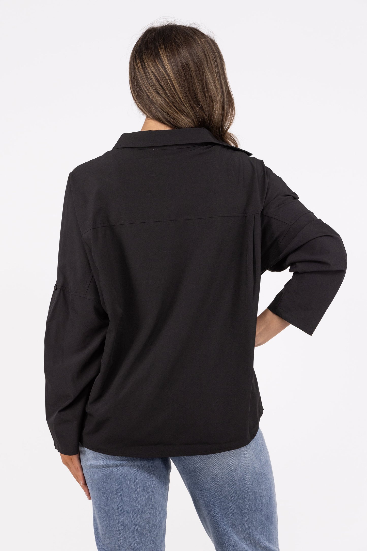 Putting In Work Women's Button Up Long Sleeve Top