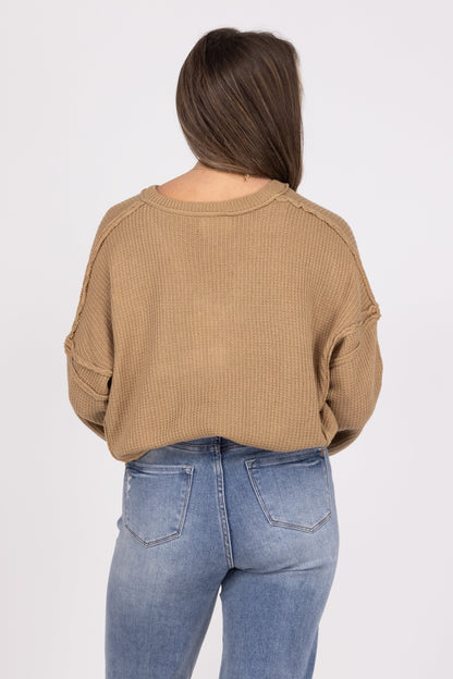 Self Love Women's Slouchy Lightweight Knit Sweater