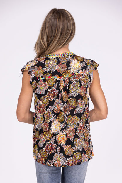 Soulful Strut Women's Colorful Short Sleeve Top