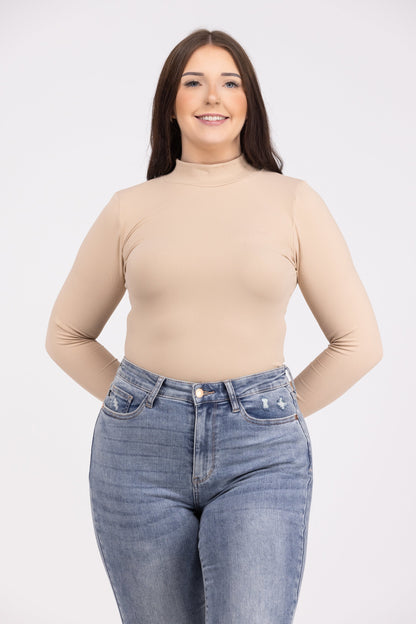 Layered In Love Women's Mock Turtleneck Long Sleeve Top