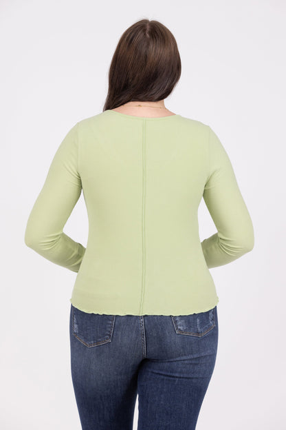 Don't Need You Women's Scoop Neck Long Sleeve Top