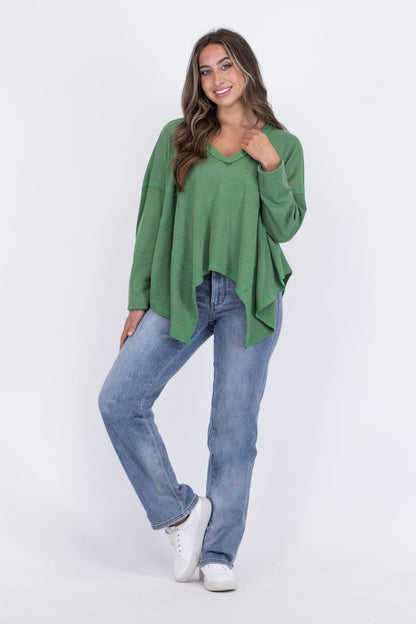 Sit Back and Relax Women's Oversized Knit Long Sleeve Top