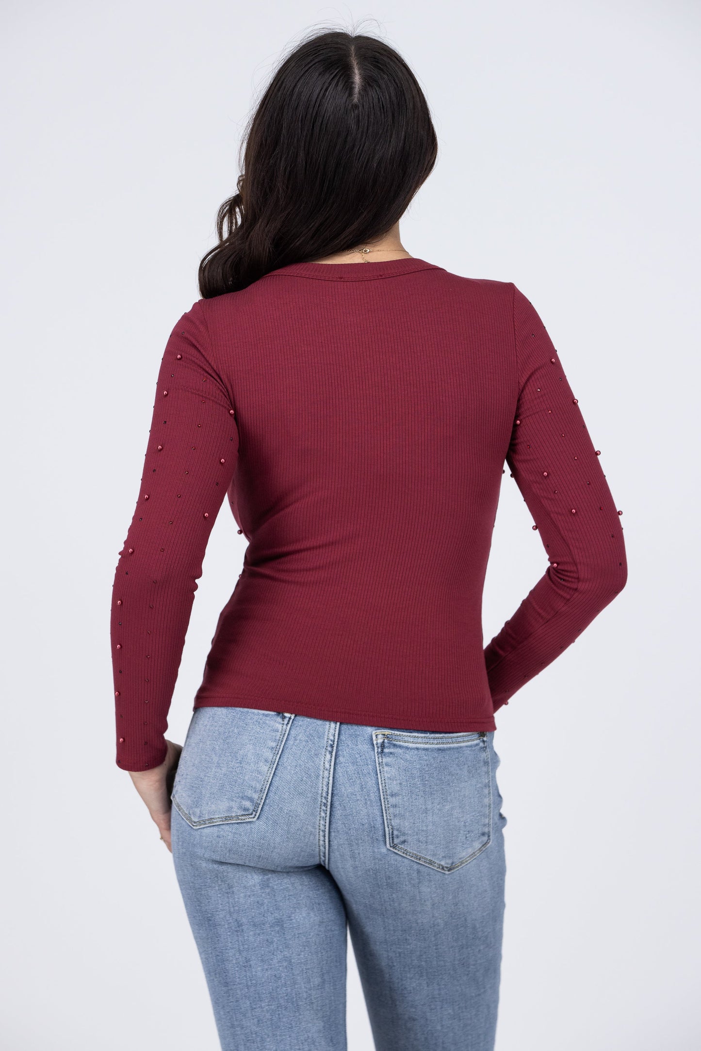 Dancing In Pearls Women's Tight Fit  Long Sleeve Top