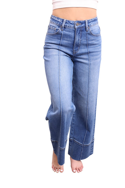 The Tonya High-Rise Tummy Control Wide Hem Wide Leg Jeans