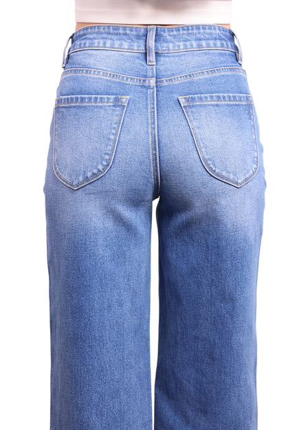 The Tonya High-Rise Tummy Control Wide Hem Wide Leg Jeans