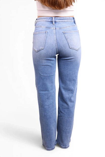 The Vinny High-Rise Tummy Control Vintage Light Blue Wide Leg Jeans