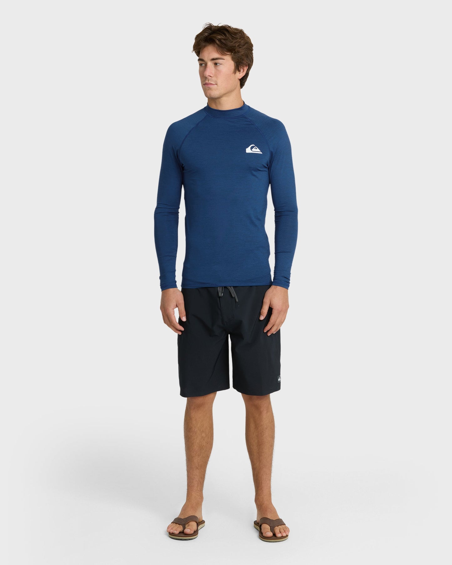 Everyday UPF 50 Long Sleeve Rashguard - Monaco Blue Heather