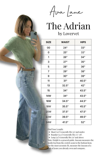 The Adrian High-Rise Wide Leg Denim - Three Inseams