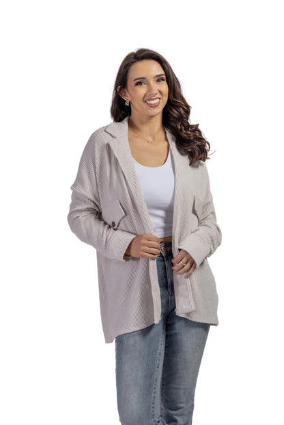 Women's Slouchy Ribbed Shacket