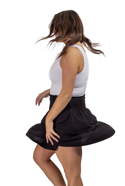 Women's Smocked Waist Tiered Hemline Skirt