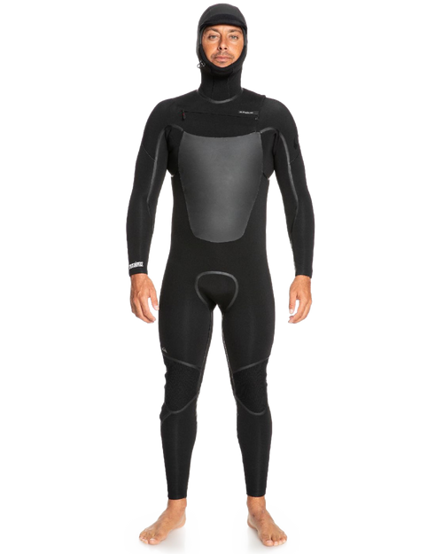 5/4/3 Marathon Sessions Hooded Chest Zip Wetsuit - Black