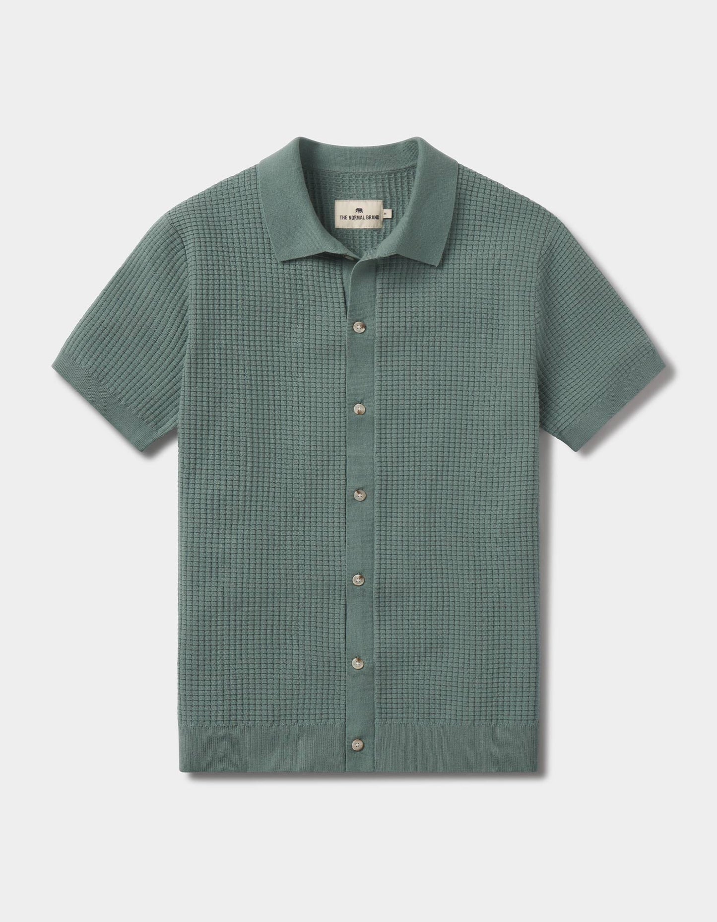 Waffle Stitch Button Up