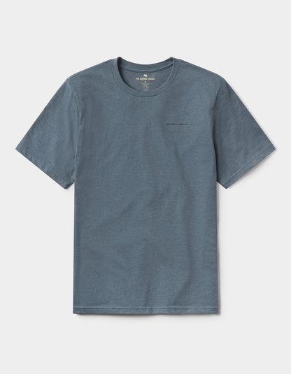 Illustrated Bear Tee in Indigo